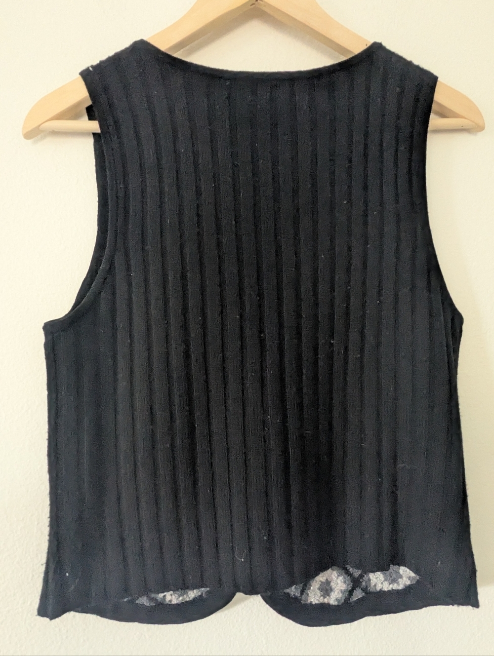 Talbots Black Ribbed Merino Wool Sweater - Picture 7 of 8
